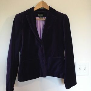 Raphaella purple 💜 velour blazer